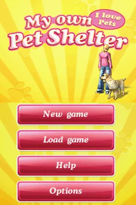 My Own Pet Shelter (Europe) (En,Fr,De,Nl) screen shot title